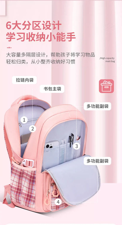 Children’s Princess School Backpack | Orthopedic Satchel for Girls, Primary School Book Bag & Knapsack