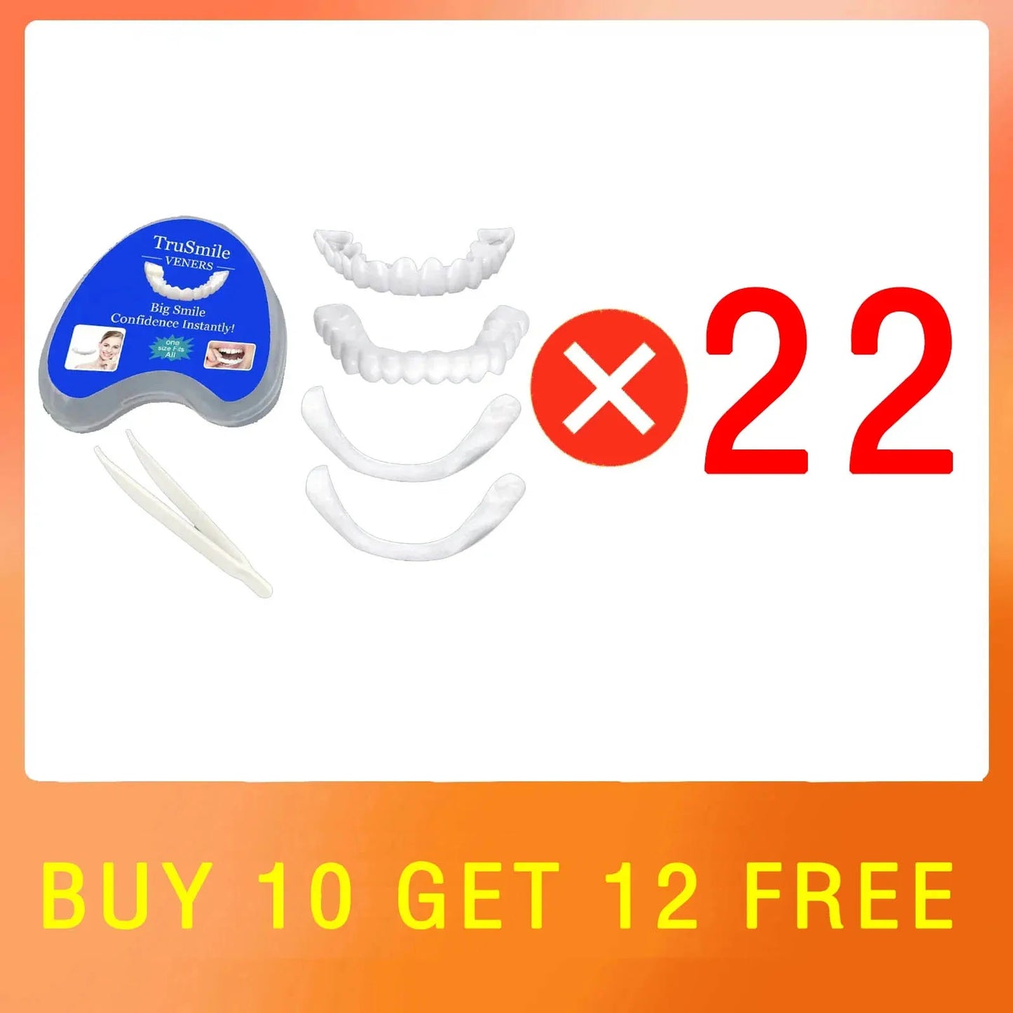 Silicone Denture Set – Temporary Orthodontic Teeth, Fake Teeth for Oral Hygiene, Whitening, and Dental Braces Simulation