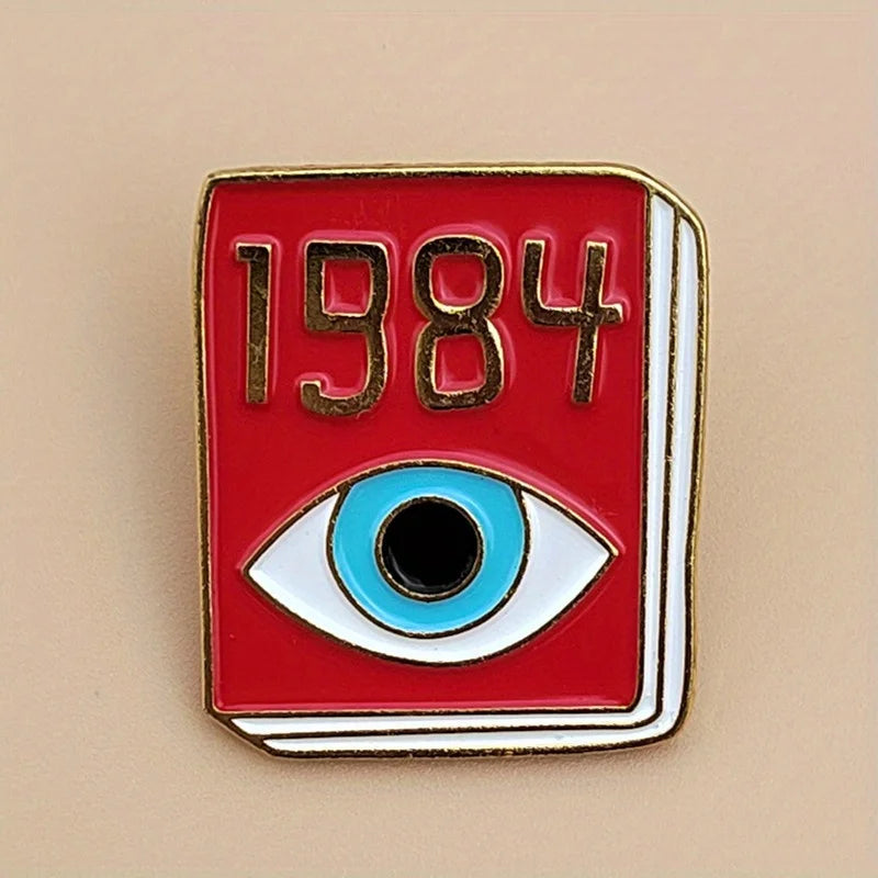 1984 Novel-Inspired Metal Brooch – Durable Badge for Men, Fashion Backpack & Clothing Accessory