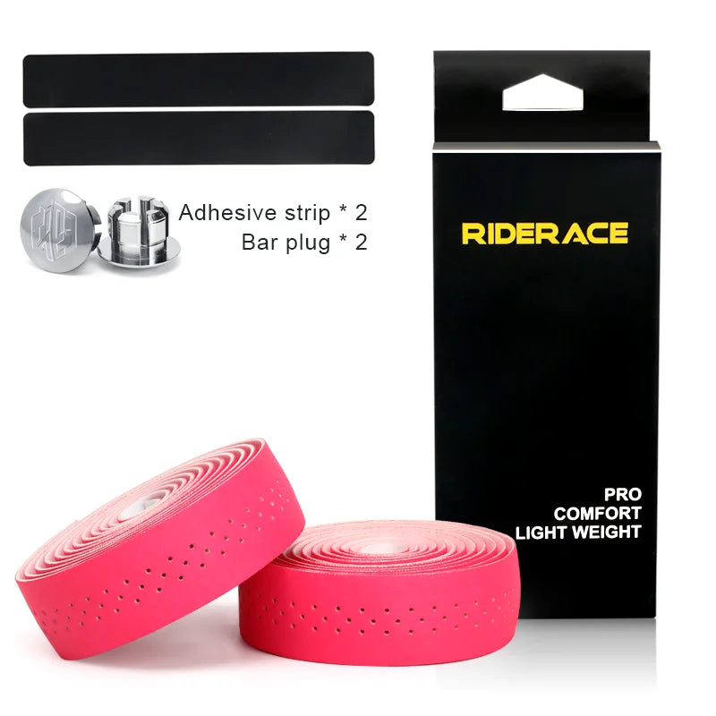 RIDERACE Bicycle Handlebar Tape – Anti-Slip PU EVA Breathable Damping Straps for Road Bike Anti-Vibration Grip