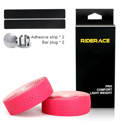 RIDERACE Bicycle Handlebar Tape – Anti-Slip PU EVA Breathable Damping Straps for Road Bike Anti-Vibration Grip