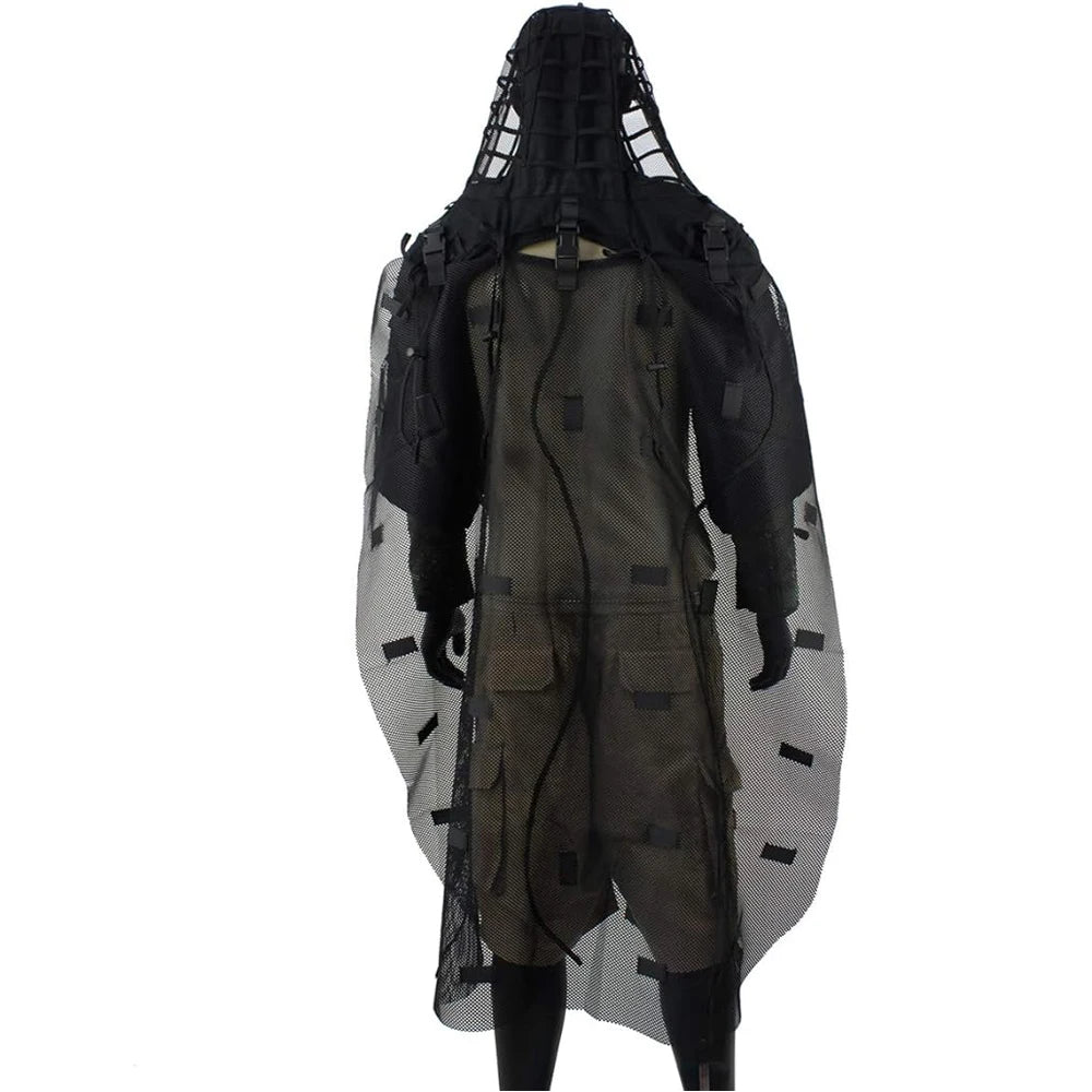 Ghillie Suit Set | Camouflage Hunting Poncho, Base, Cape & Sniper Viper Hood for Airsoft & Paintball