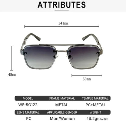 Luxury Square Sunglasses — Vintage Unisex Fashion Shades with UV Protection for Men & Women