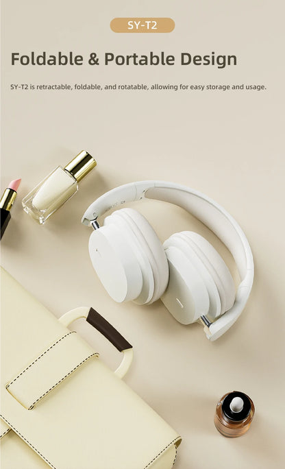 SY-T2 Bluetooth Headset – High-Quality Noise Reduction Wireless Headphones with Microphone for Gamers