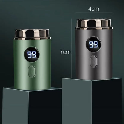 Men’s Electric Mini Shaver | Rechargeable Type-C LED Display Wet & Dry Razor for Home & Travel