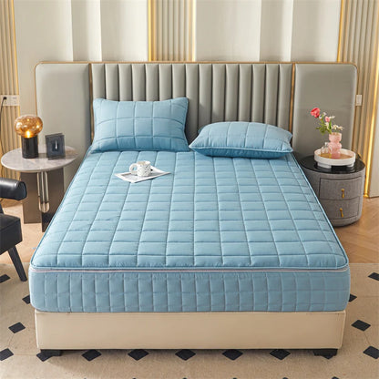 All-Inclusive Zipper Mattress Cover - Thick Quilted Fitted Mattress Protector Pad with Customized Sizes