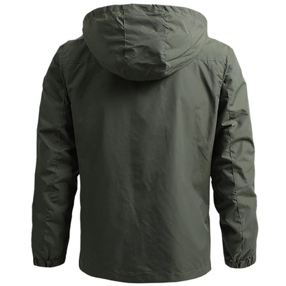 Tactical Windbreaker Jacket for Men - Waterproof Outdoor Hooded Coat | Sports & Military Field Climbing Thin Outwear | European Sizes S-5XL