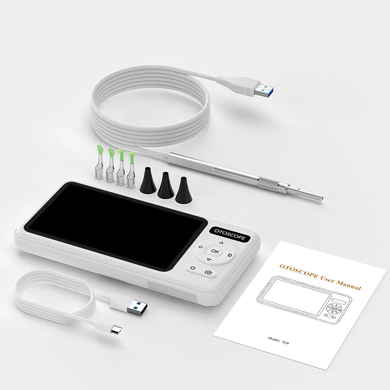 4.5-Inch HD Digital Otoscope - 1080P Ear Camera with 3.9mm Lens & 6 LEDs for Ear Wax Removal, Kids & Adults