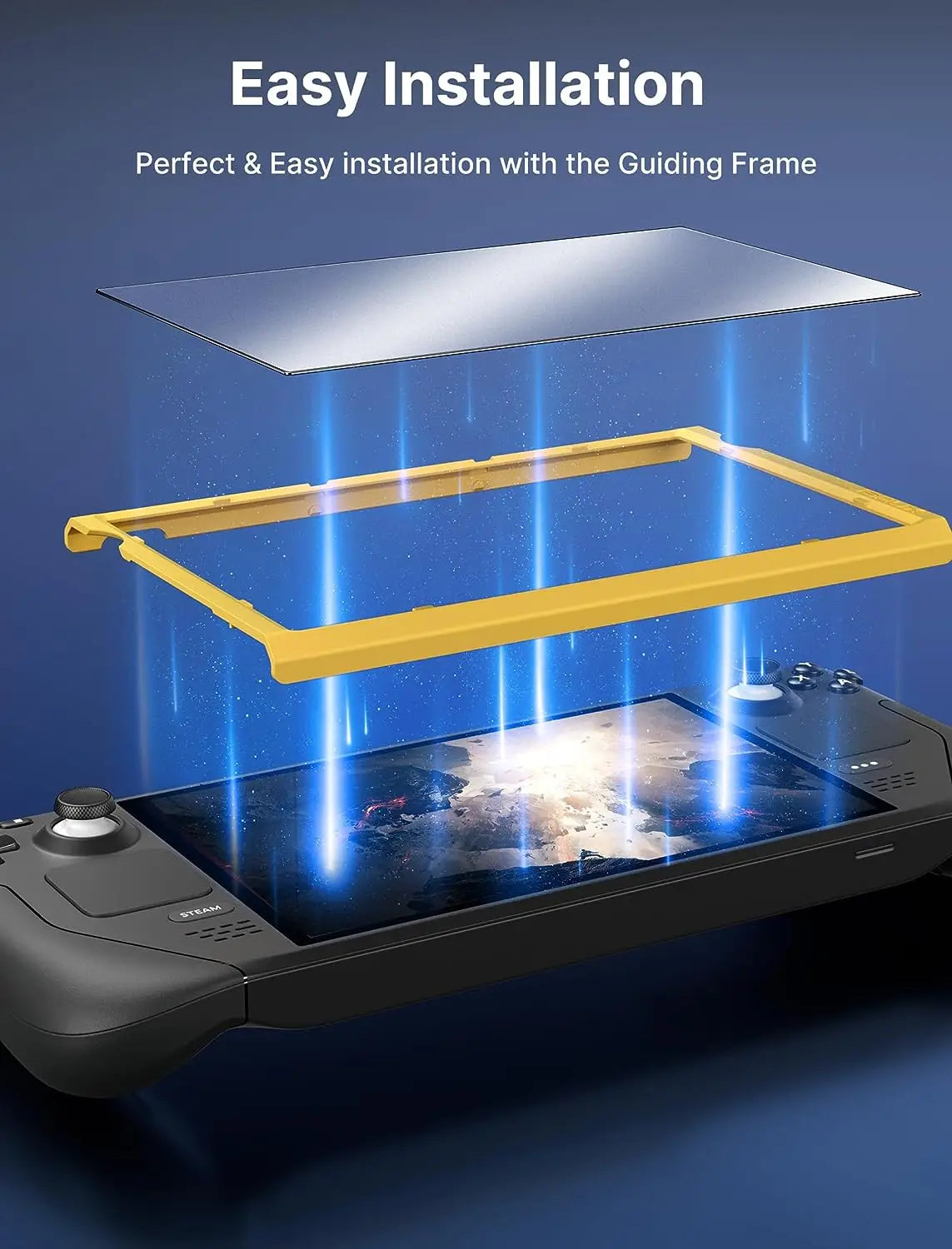 Steam Deck OLED Screen Protector - 2 Pack Anti-Glare Matte Tempered Glass 9H Scratch Resistant Film with Installation Kit