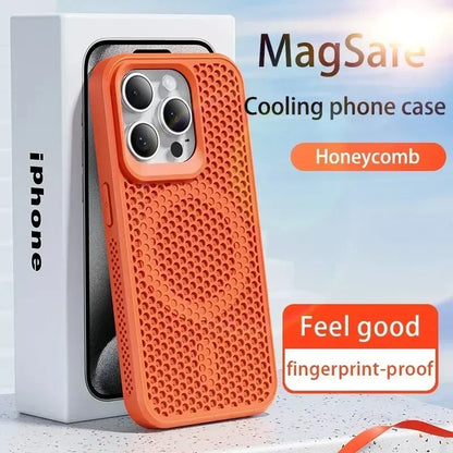 MagSafe Cooling Phone Case for iPhone - Breathable Hard Back Cover with Heat Dissipation