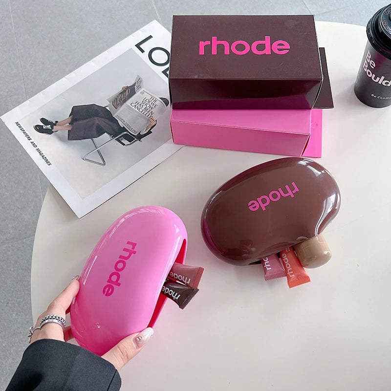 RHODE Magnetic Lip Case - MagSafe Compatible iPhone Cover with Lip Gloss Holder for iPhone 17 Air 16 15 14 13 12 11 Pro Max