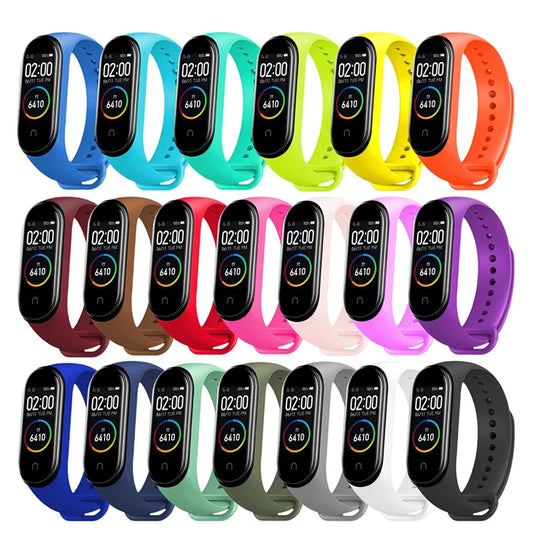 Silicone Watch Strap for Xiaomi Mi Band - Replacement Wristband Bracelet for Mi Band 3 4 5 6 7 Smartwatch Accessories