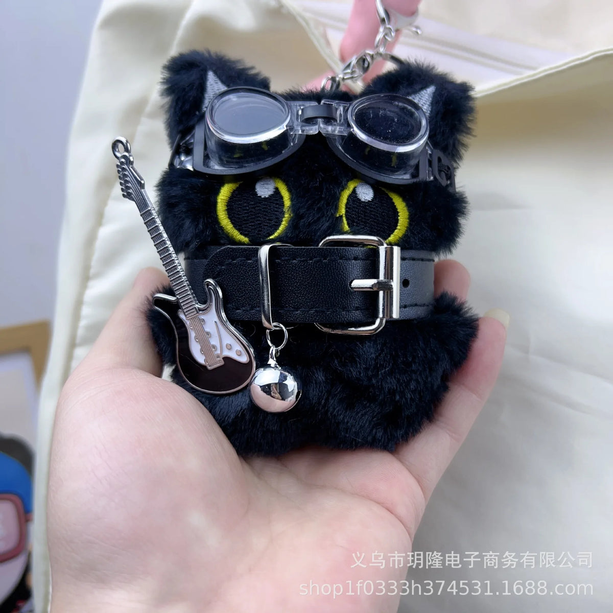 Black Cat Keychain - Cute Big-Eye Punk Style Bag Charm Gift