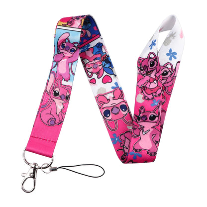 Cute Alien & Angel Cartoon Credential Holder Lanyard for Key, Card Badge & Gym Accessories