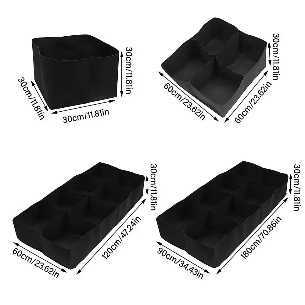 Garden Planting Bag - Multi-Gird Felt Rectangle Nursery Pot for Vegetables, Tomatoes, Potatoes - Planting Container