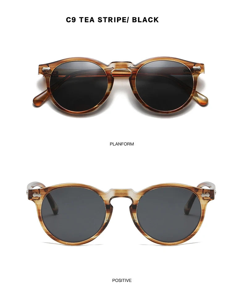 Retro Polarized Sunglasses — Small Round Vintage Shades for Men & Women