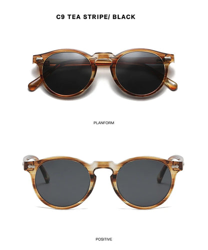 Retro Polarized Sunglasses — Small Round Vintage Shades for Men & Women