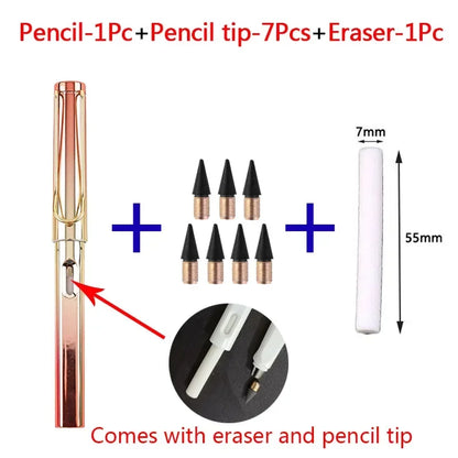 9PCS Eternal Kids’ Pencil Set – Cute Painting & Writing Pens with Infinity Tip Refills for School & Office Supplies