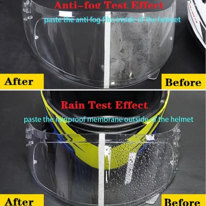 Universal Motorcycle Helmet Anti-Fog & Rainproof Film – Clear, Durable Nano Coating Sticker