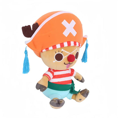 Japanese Anime One Piece Plush Toys — 25cm Luffy, Chopper, Ace & Roronoa Zoro Stuffed Dolls, Cute Cartoon Figure Kids Christmas Gift