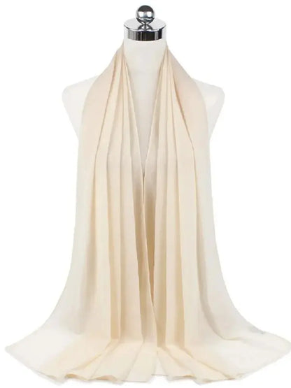 Women’s Solid Chiffon Instant Hijab – Ready-to-Wear Islamic Scarf, Muslim Shawl & Arab Head Wrap
