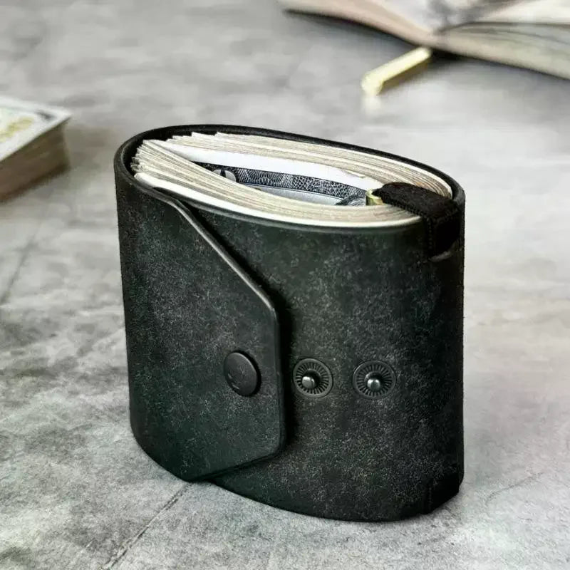 Quick-Access Cash Holder - PU Leather Money Clip Wallet & Bill Organizer Pocket Pouch