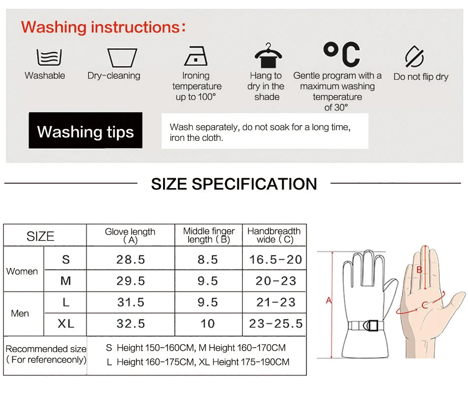 2-in-1 Extra Thick Ski Gloves – Waterproof, Windproof Winter Mittens for Men & Women