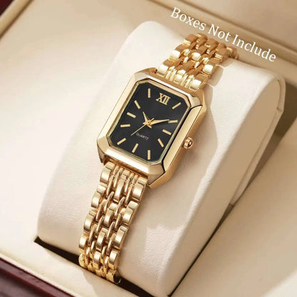Luxury Women's Rectangle Quartz Watch - Elegant Analog Fashion Wristwatch Gift