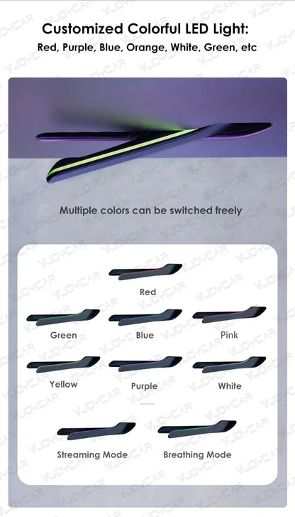 2025 6th Gen Wireless Auto Door Handle – Tesla Model 3 & Y, Highland/Juniper, Colorful with LED Light