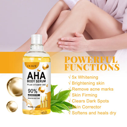 Hyaluronic Acid & Vitamin C Facial Serum – AHA Brightening, Dark Spot Care, Pore Care & Hydrating Skin Repair Treatment