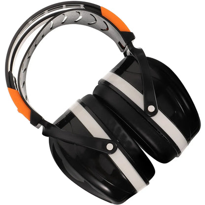 Adjustable Noise-Reducing Ear Muffs - Soundproof Industrial Hearing Protection Headphones in Black