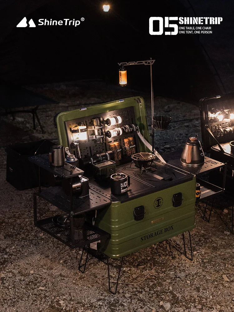 ShineTrip 05 Series Outdoor Camping Set - Lightweight IGT Aluminium Case with Modular Combo Accessories, Includes Coffee Case