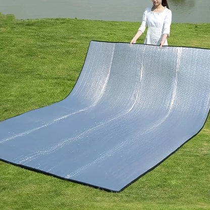Double-Sided Aluminum Film Camping Mat - Waterproof Moisture-Proof Portable Picnic, Beach & Outdoor Tent Sleeping Pad