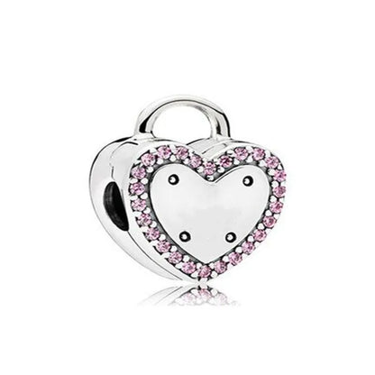 Europe 925 Silver Family Charm Pendant - Boy, Girl, Mom & Sisters Bead for Pandora Bracelet, Sparkling Dangle Jewelry