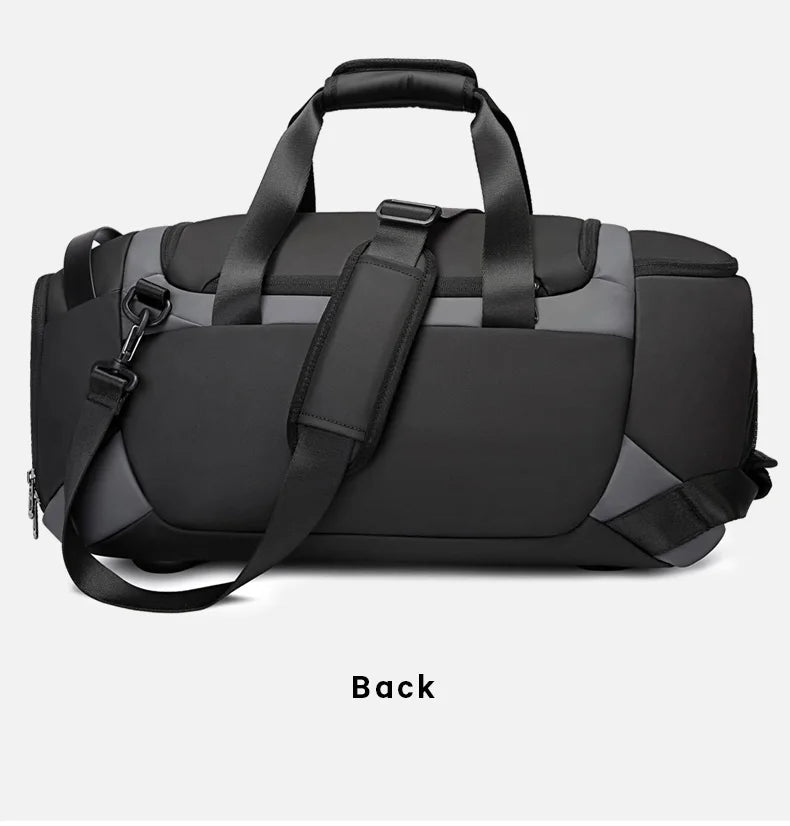 BANGE Waterproof Sports Gym Bag for Men - Fitness Training & Outdoor Dry Wet Separation Travel Bag