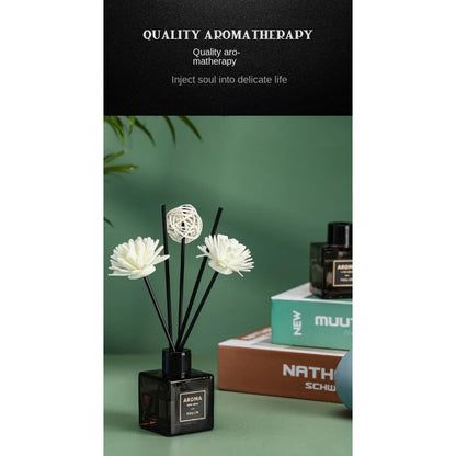 50ml Luxury Diffuser & Scented Candle Gift Set - Lime Basil Essential Oil for Aromatherapy & Home Decor