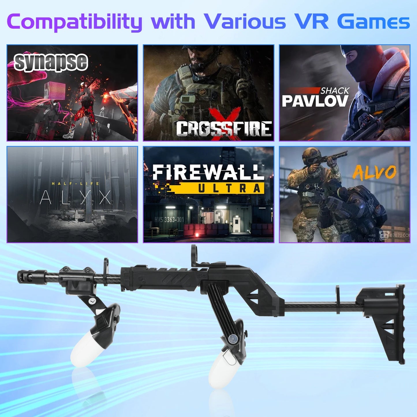Grip Holster for Meta Quest 3/3S – VR Gaming Pistol Accessory, Personalized Quest 3S Controller Holder