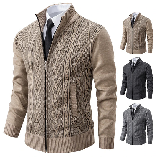 2023 Autumn & Winter Cashmere Padded Sweater Coat - Warm Casual Men’s Knitted Jacket