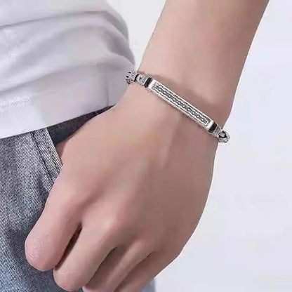 925 Sterling Silver Vintage Romance Bracelet - Elegant Chain Jewelry for Men & Women, Wedding & Party Gift