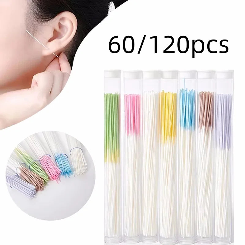 120/60pcs Ear Piercing Cleaning Tools – Disposable Ear Hole Cleaner Paper for Dirt & Odor Removal