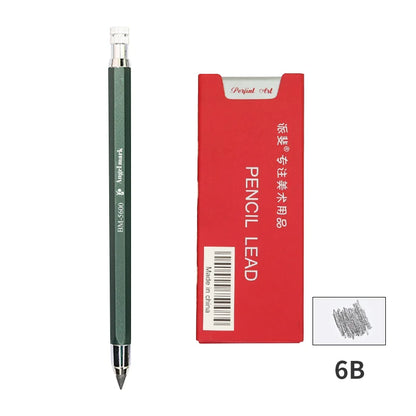 5.6mm Mechanical Pencils & Charcoal Graphite Leads – HB to 14B Soft, Medium, Hard Sketch Drawing Lead Core