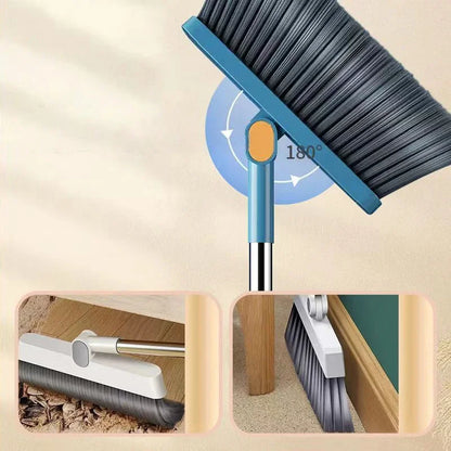 Compact Broom and Dustpan Set - Non-Stick, Foldable Sweeping Combo for Home, Space-Saving Design