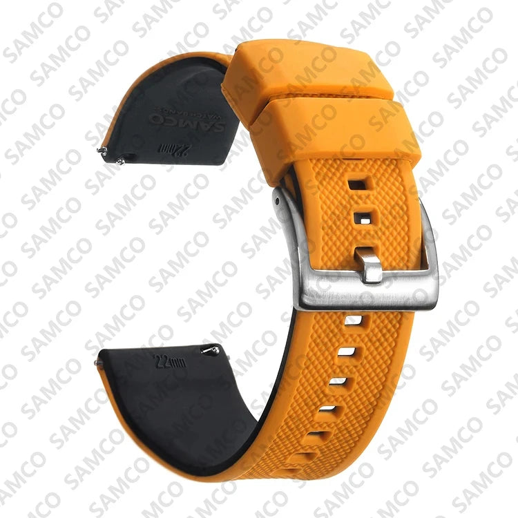 Quick-Release Silicone Watch Band - 18mm, 20mm and 22mm Rubber Replacement Strap for Huawei, Samsung Galaxy and Garmin Watches
