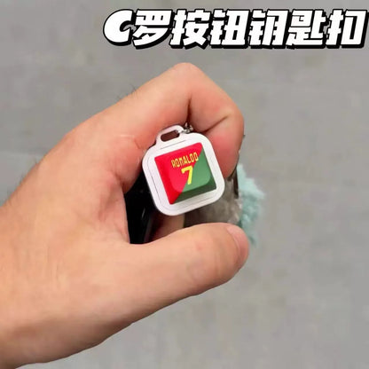 C Siu Croaking Keychain - Rechargeable Sound Button with Colorful Lights Sensory Anxiety Relief Toy