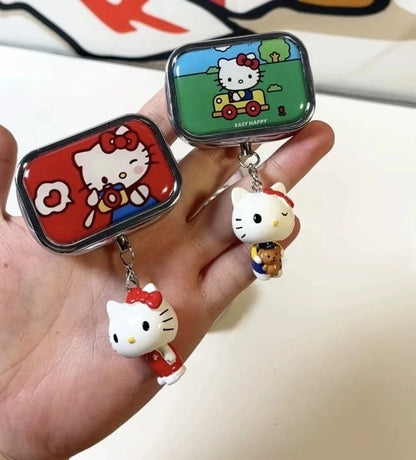 Kawaii Hello Kitty Divided Metal Medicine Box – Portable Travel Packing, Cute Mini Moisture-Proof & Light Storage Box