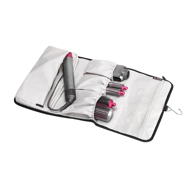 Large Capacity Hair Dryer Case – Dustproof Travel Storage Bag Organizer for Dyson Pre-Styling Dryer & Curling Barrels Pouch