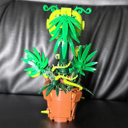 Creative Plants Wars Pea Shooter Building Blocks – Bonsai Plant Model Toy for Kids & Adults