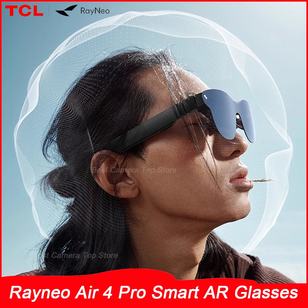 Rayneo Air 4 / 4 Pro AR Glasses 4K HDR10 135" Virtual Screen XR Head-Mounted Display Bluetooth DP Compatible Smart Glasses