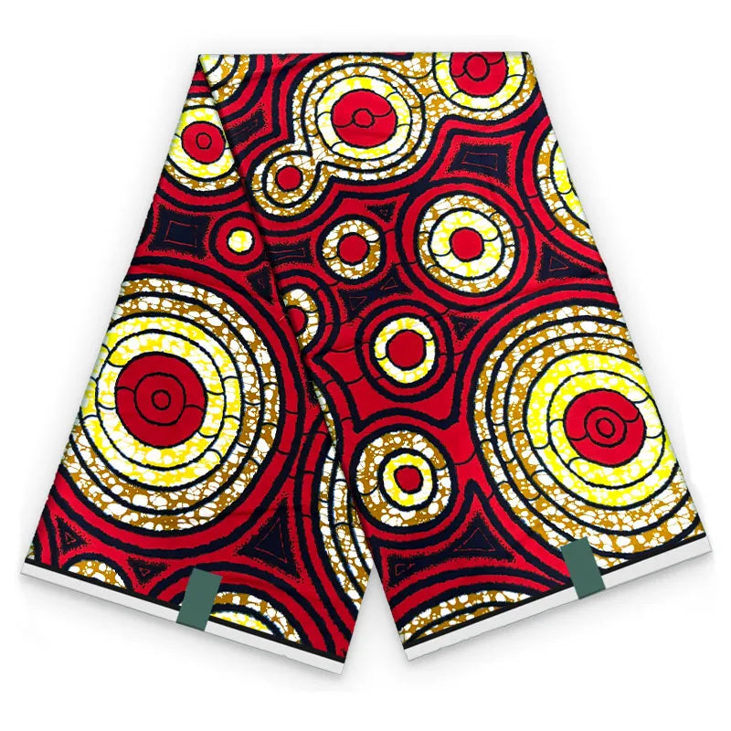 2026 African Ankara Wax Print Fabric - 100% Cotton Soft High Quality Original Real Wax Fabric for Party Dresses HH101