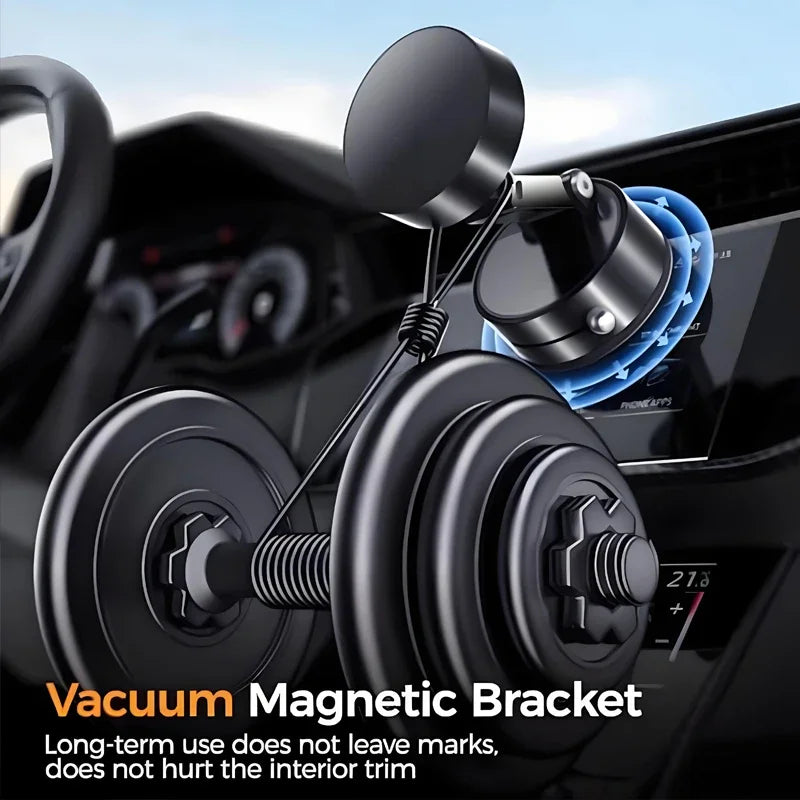 Ultra Magnetic Foldable Car Phone Mount – 360° Rotation Dashboard Holder with Vacuum Suction Cup & GPS Stand